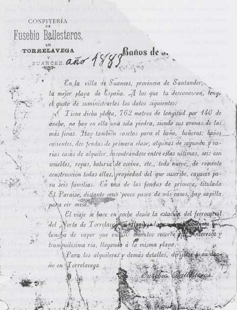 Baños de Ola, 1883