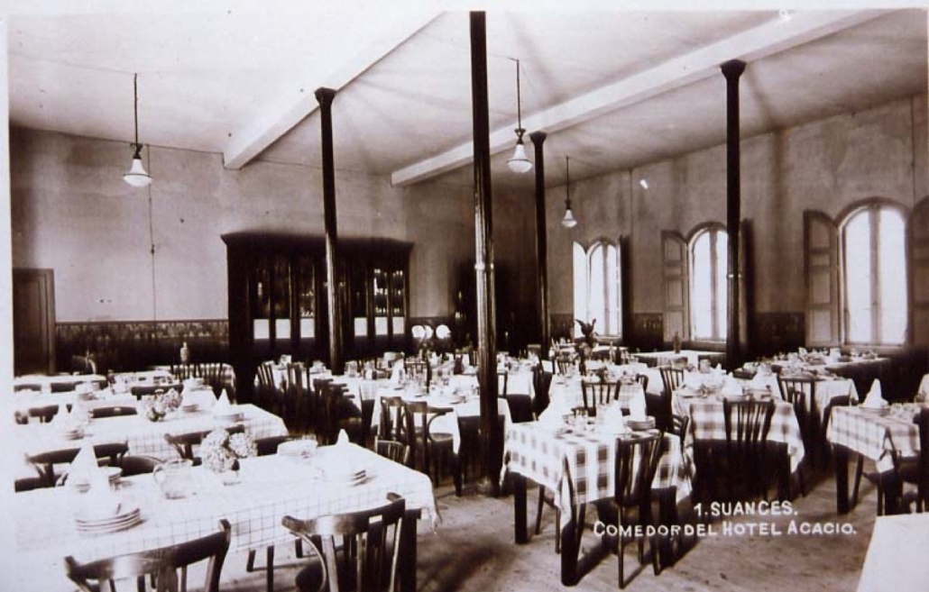 Comedor Hotel Acacio — foto antigua de Suances