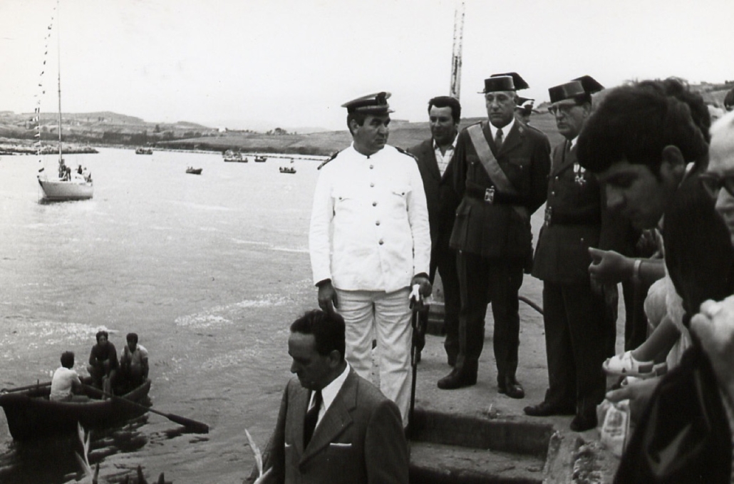 Suances. Hom. a la Marina. Julio 68 Aut — foto antigua de Suances